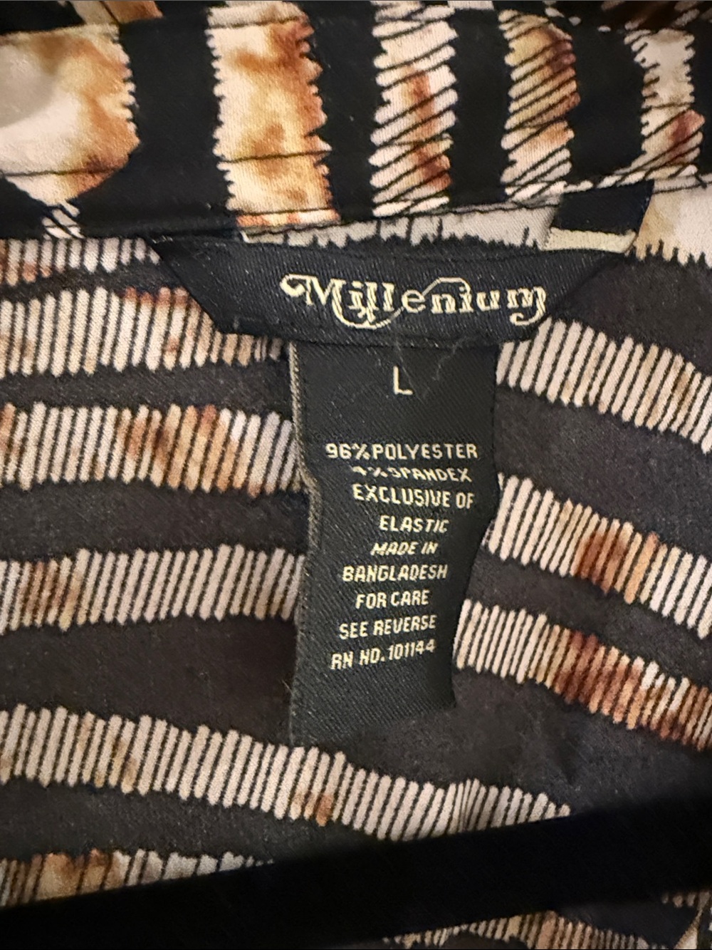 Zebra-Print Button-Front Dress Size Large - Picture 3 of 5